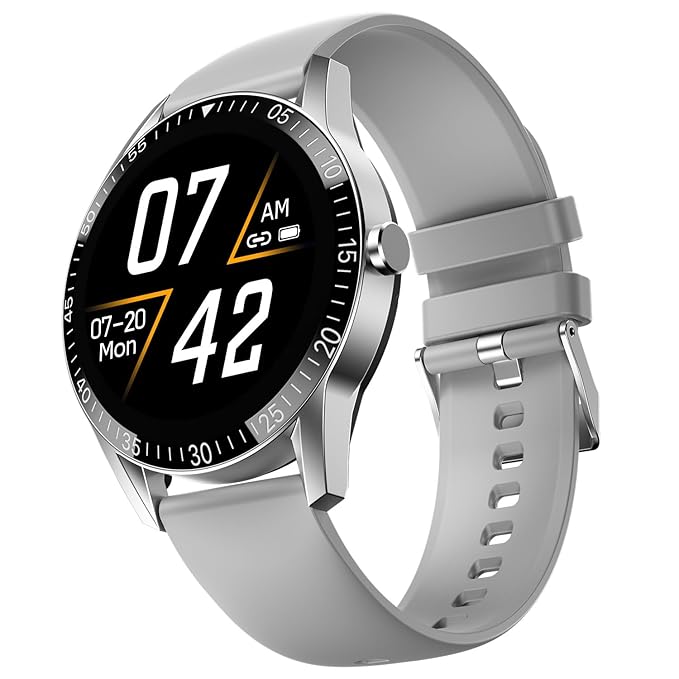 Fire-Boltt Talk Bluetooth Calling Smartwatch, 1.39" TFT Display with Dual Buttons, Hands On Voice Assistance, 120 Sports Modes, in Built Mic and Speaker (Talk, Grey)