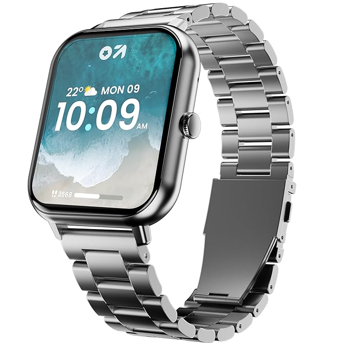 GOBOULT Drift+ Smart Watch 1.85''HD Screen, Bluetooth Calling, IP68, 500 nits Brightness, 150+ Watchfaces, AI Voice Assistant, SpO2 Monitoring, 100+ Sports Modes Smartwatch